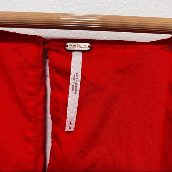 FREE PEOPLE Orange Cotton Mini Dress / Romper Size Large - Picture 3 of 9